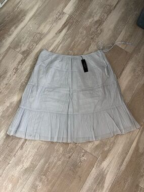 Talbots Pale Blue Tiered A-Line Skirt